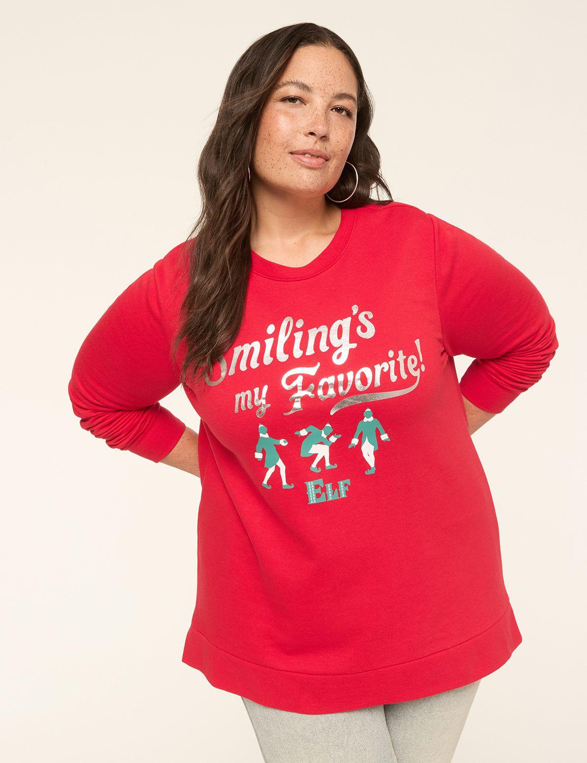 elf smiling's my favorite graphic sweatshirt