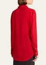 elia button down silk blouse