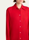elia button down silk blouse