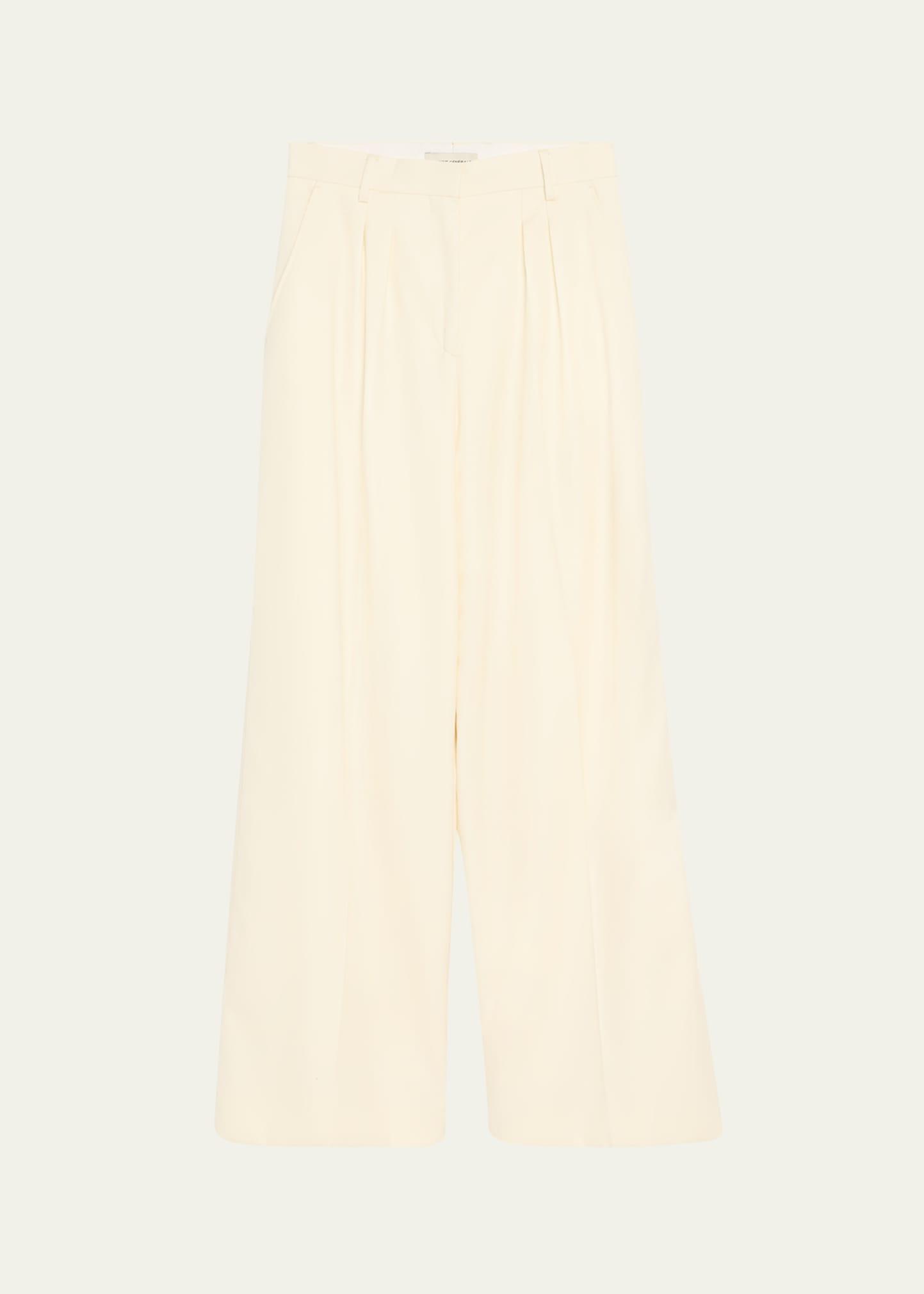 elia pleated wool pants