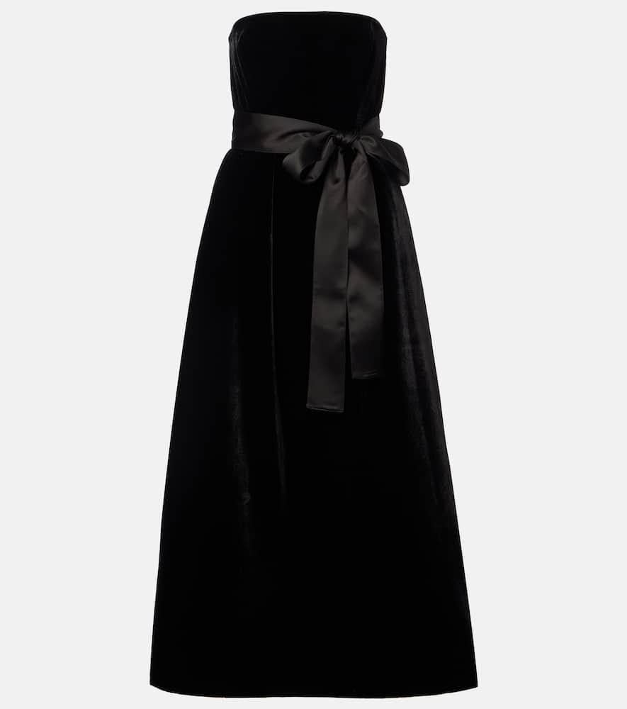 elie saab belted velvet gown
