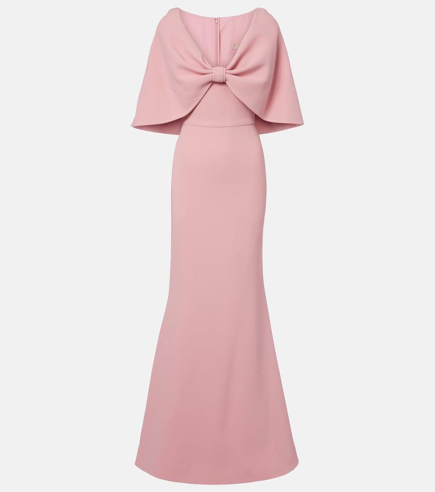elie saab caped cady gown