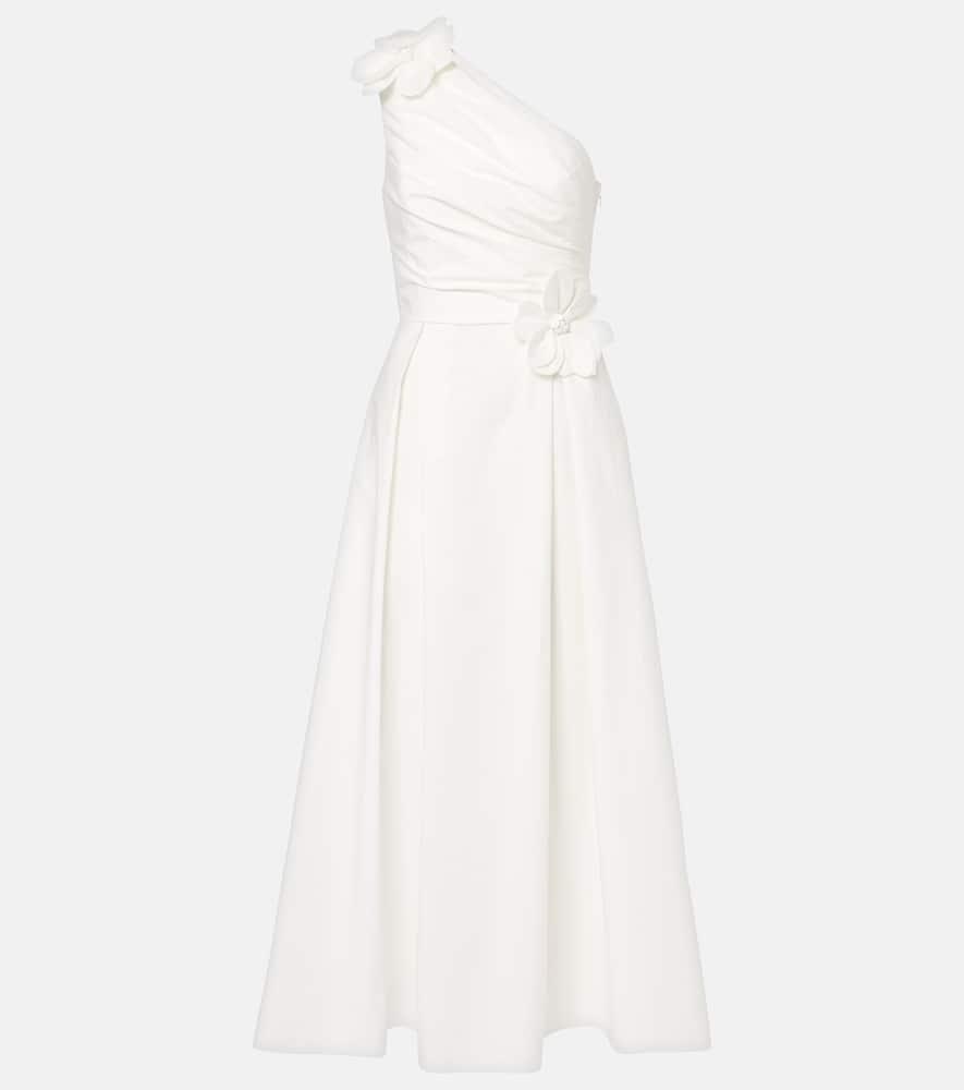 elie saab cotton popeline midi dress