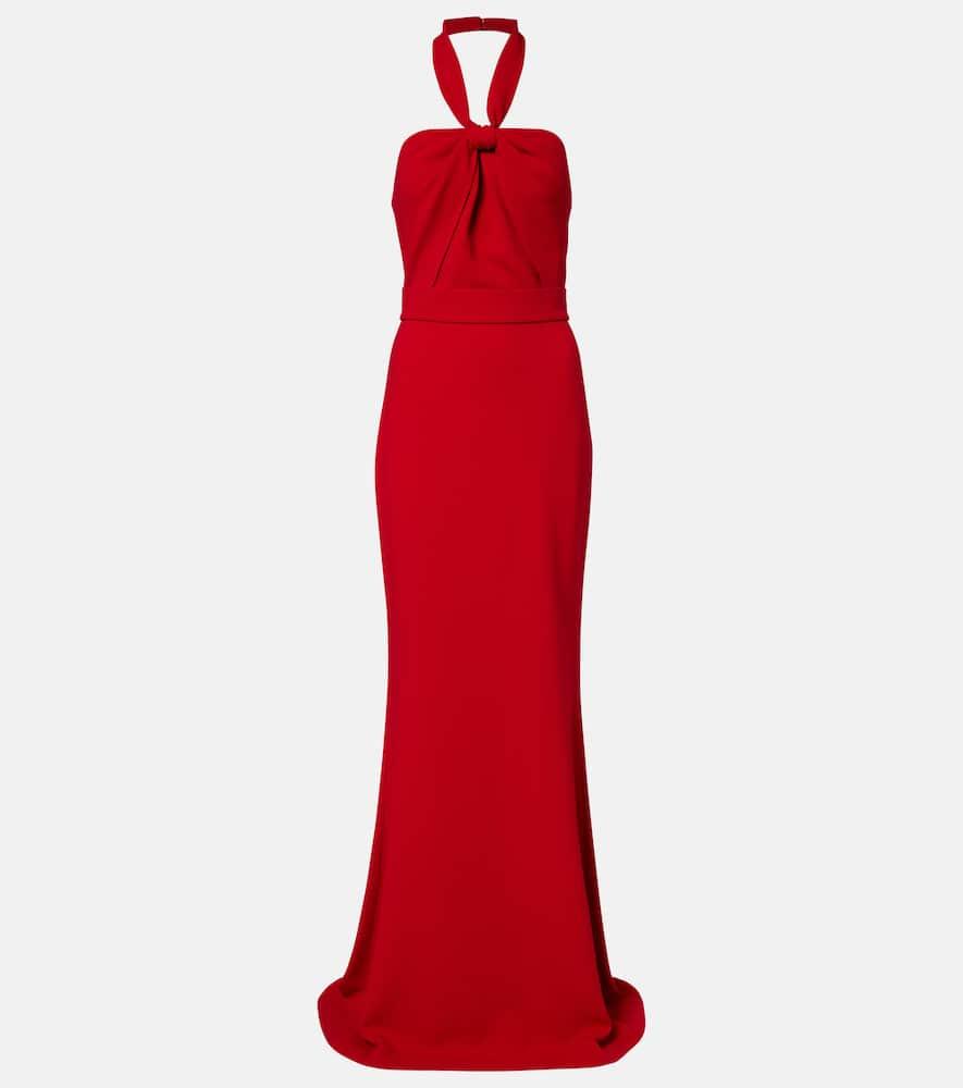 elie saab draped halterneck gown