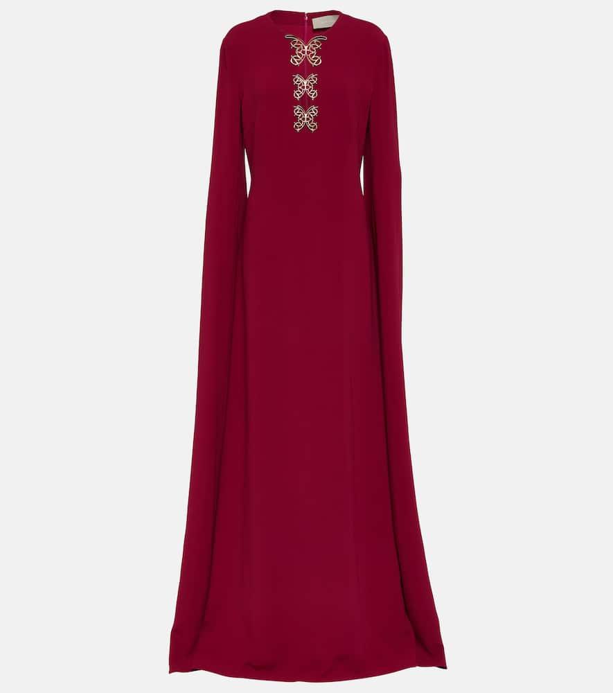 elie saab embellished crêpe gown