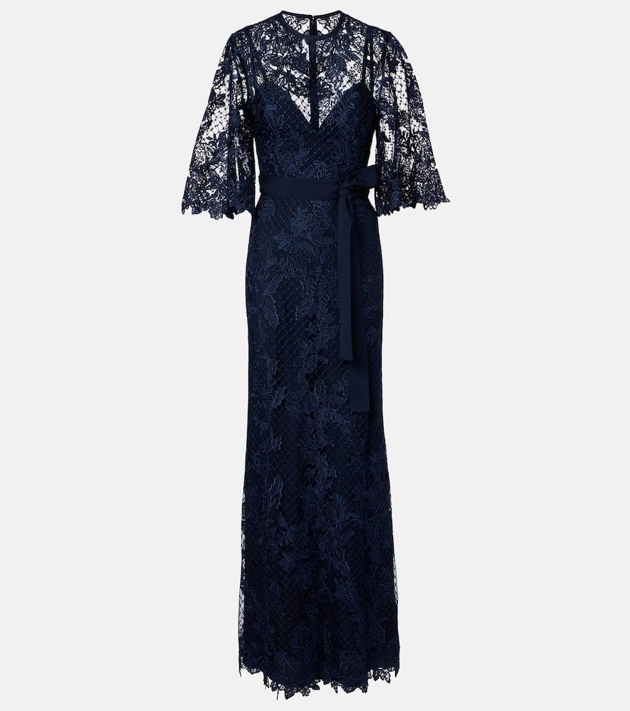 elie saab embroidered lace and tulle gown