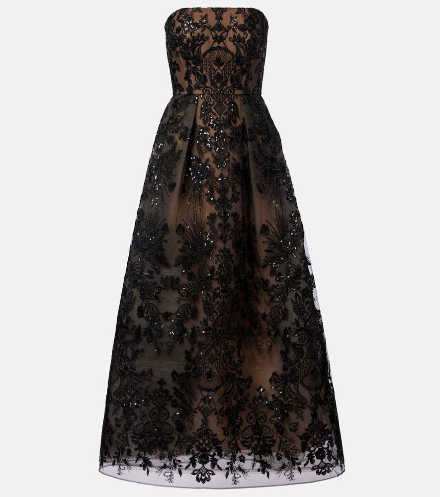 elie saab embroidered sequined gown
