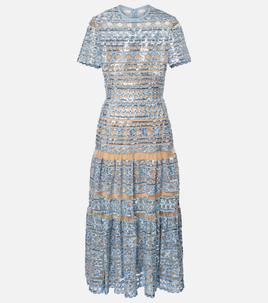 elie saab embroidered tulle maxi dress