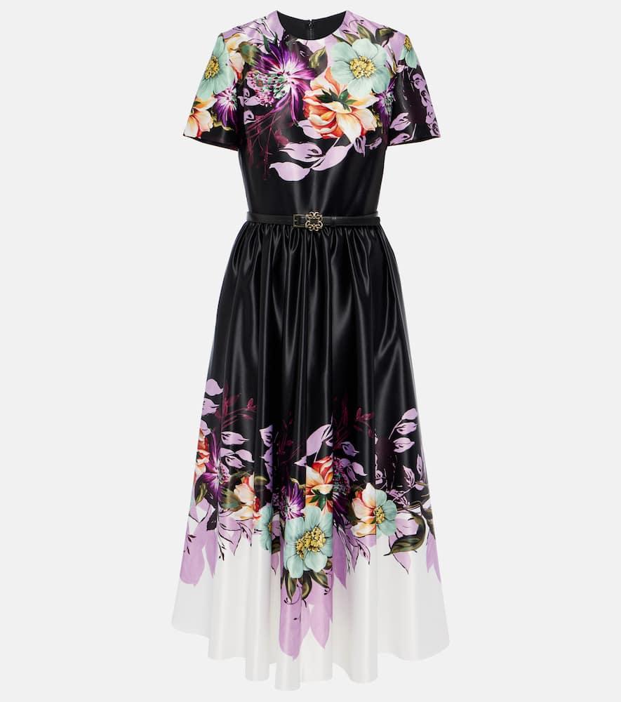 elie saab floral midi dress
