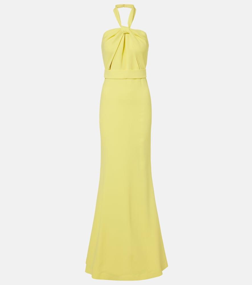 elie saab halterneck cady gown