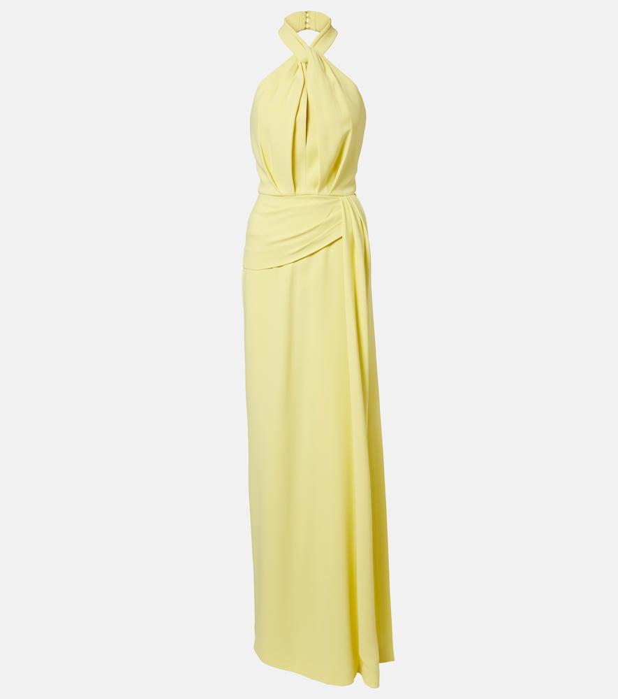 elie saab halterneck cady gown