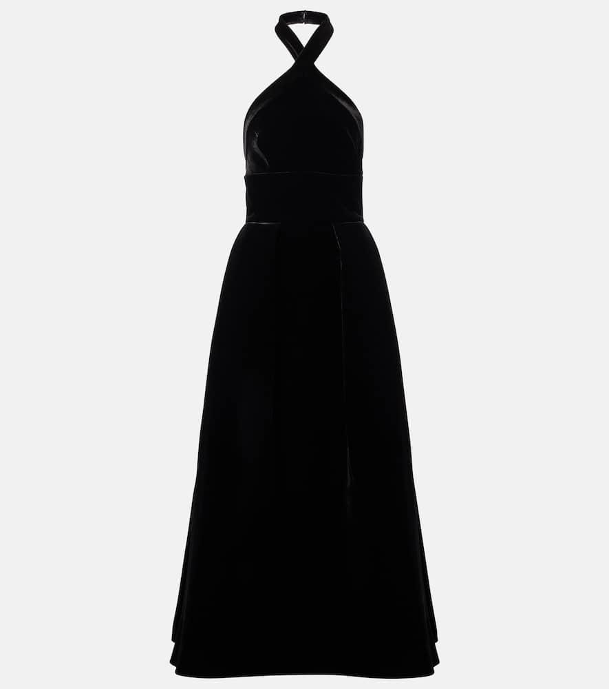 elie saab halterneck velvet gown