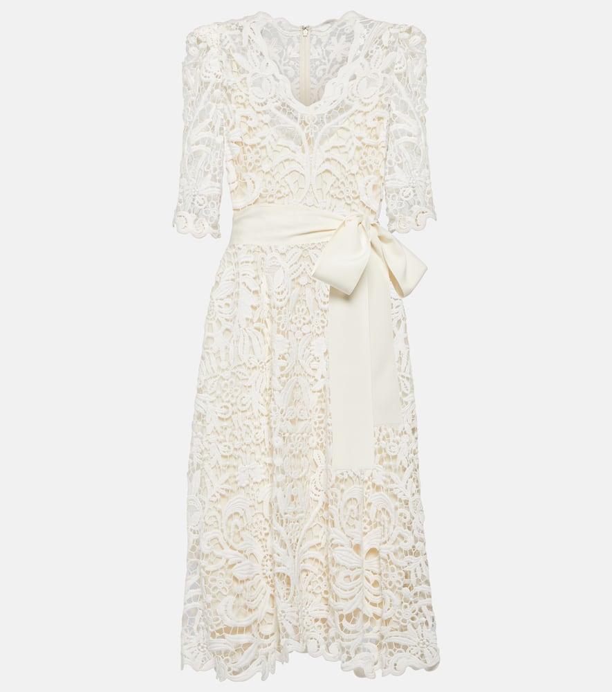elie saab lace midi dress