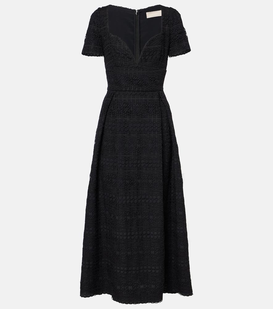 elie saab macramé midi dress
