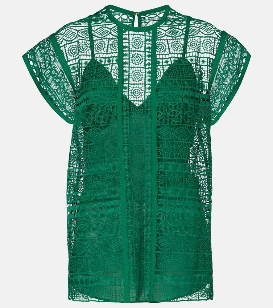 elie saab macramé top