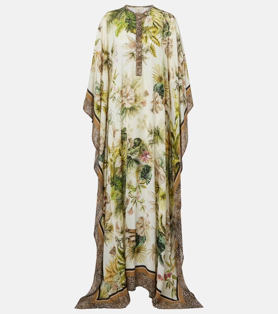 elie saab savannah printed chiffon kaftan