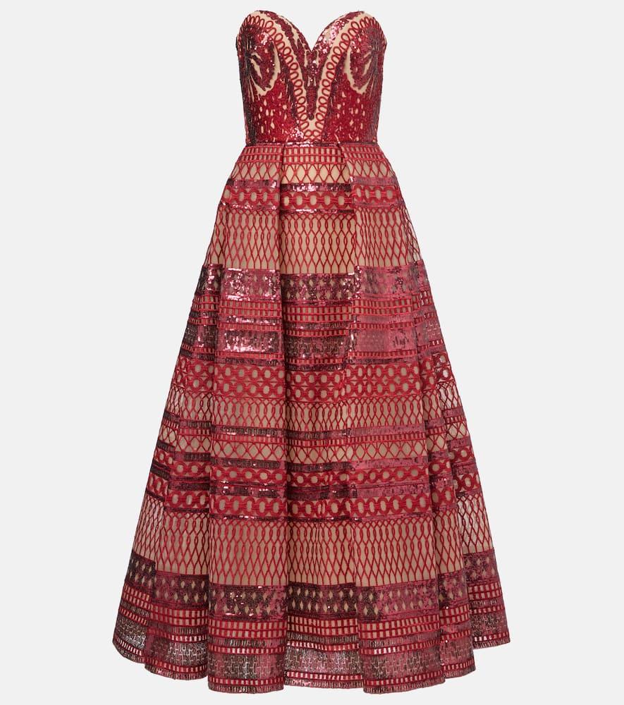 elie saab sequined corset gown