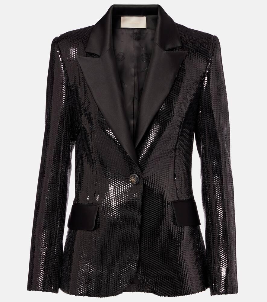 elie saab sequined satin blazer