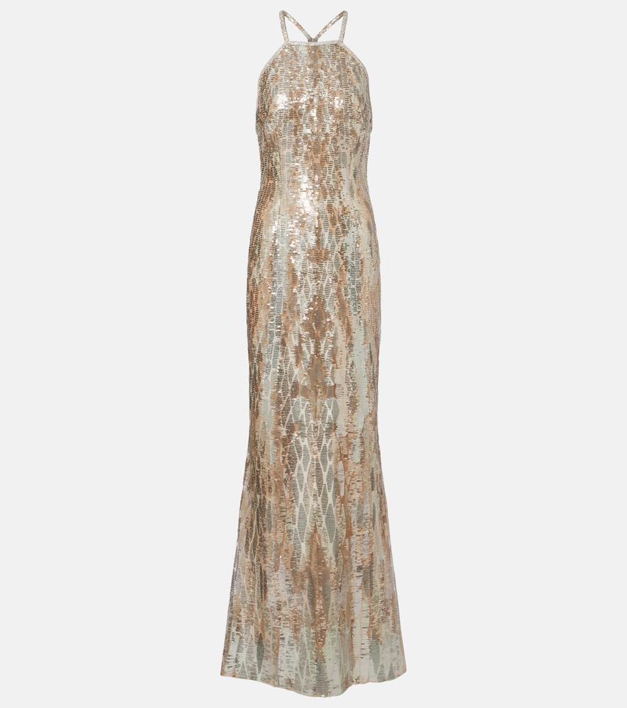 elie saab sequined silk