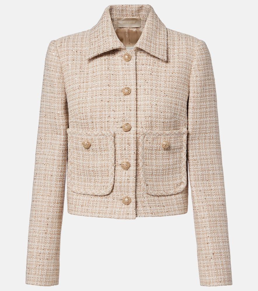 elie saab sequined tweed jacket