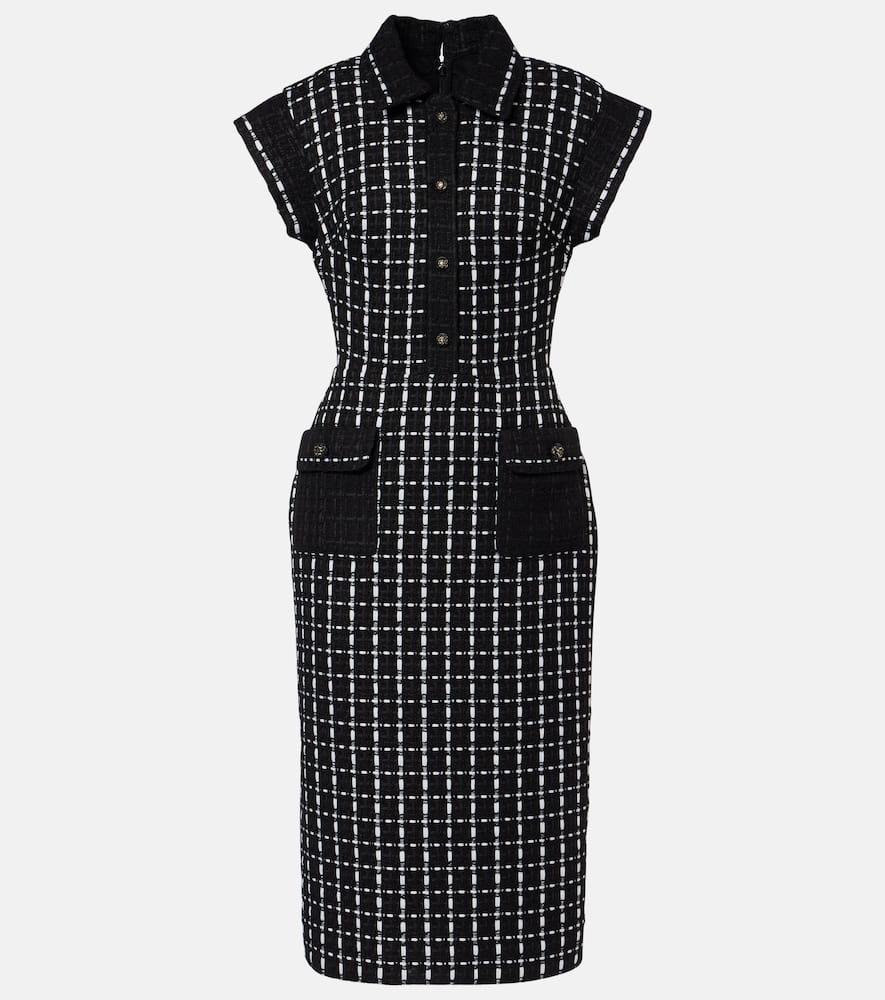 elie saab tweed midi dress