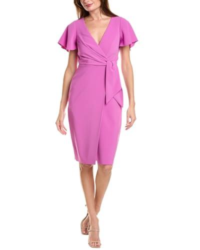 elie tahari womens faux wrap dress, 4, purple