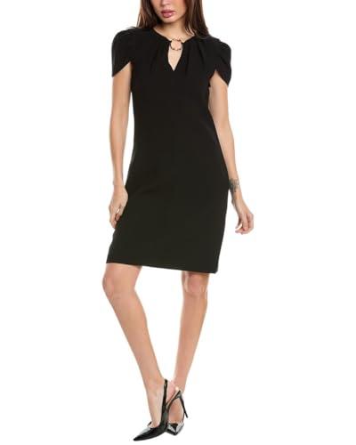 elie tahari womens tulip sleeve shift dress, 2 black