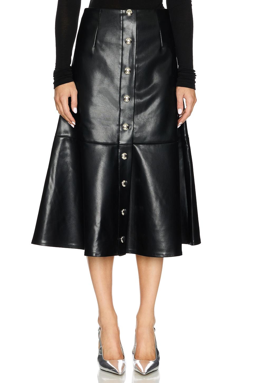 elin faux leather skirt