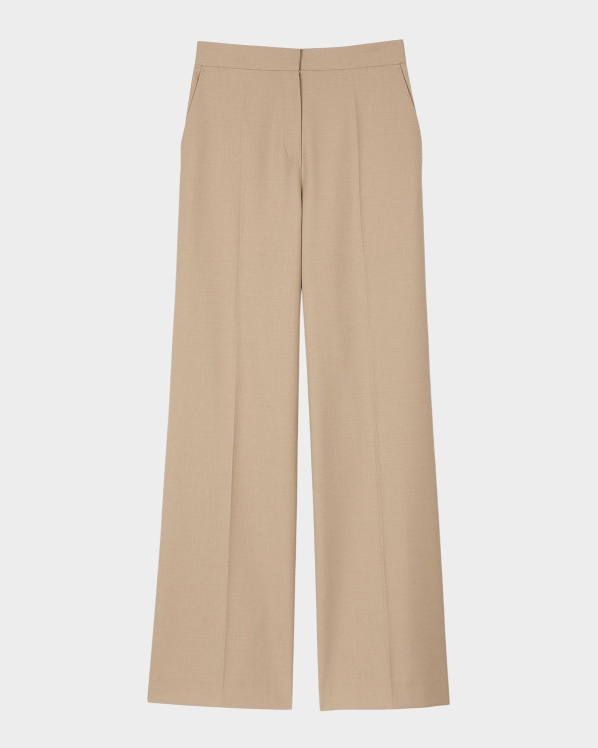 elion pleated wool-blend trousers