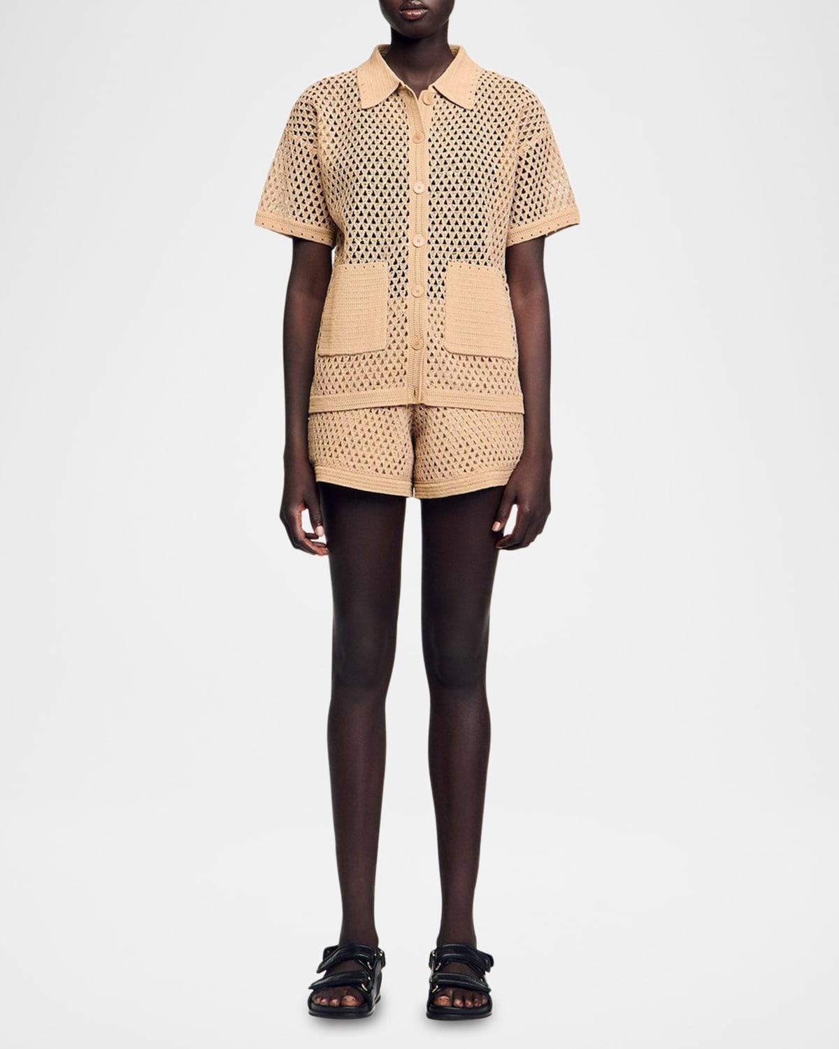 eliott embellished knitted shorts