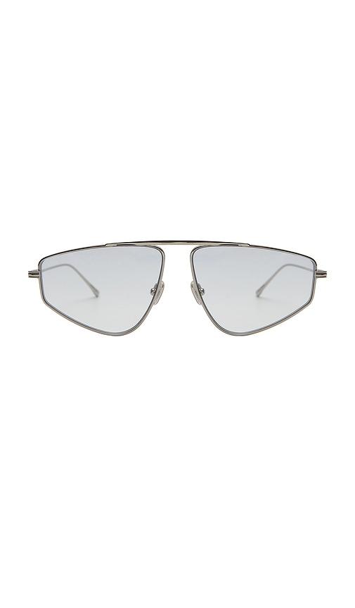 elisa johnson riley sunglasses in metallic silver.