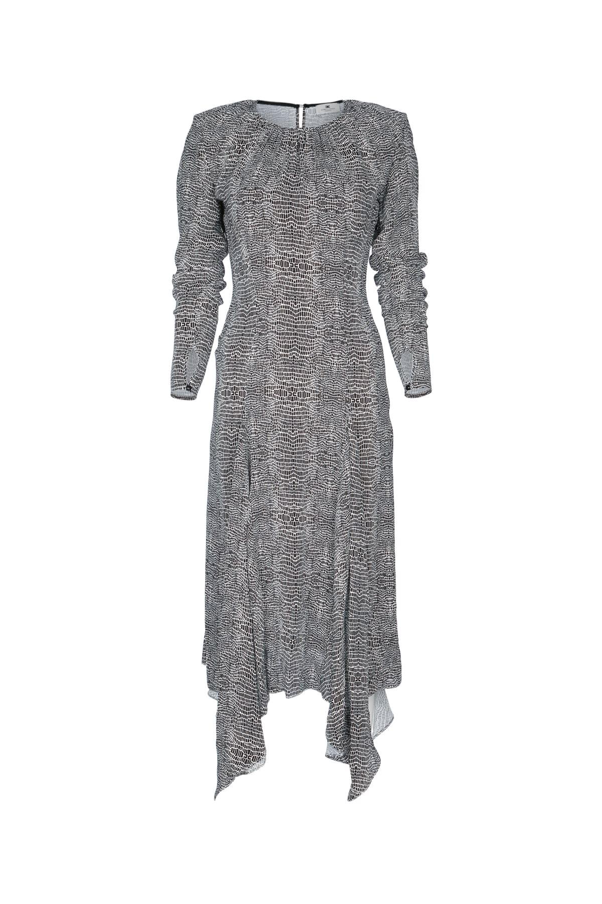 elisabetta franchi abito stampa pitone