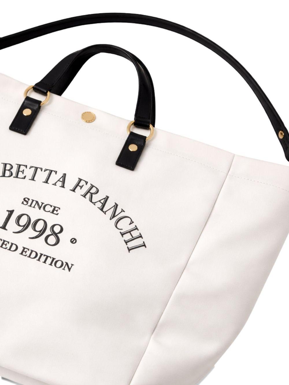 elisabetta franchi bags ivory cotton - women