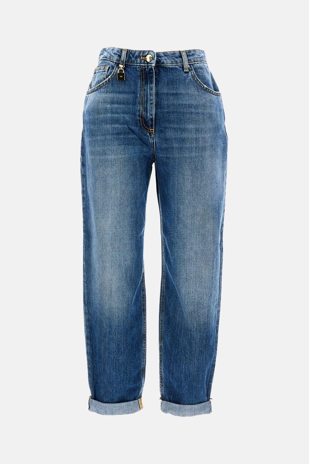 elisabetta franchi barrel jeans