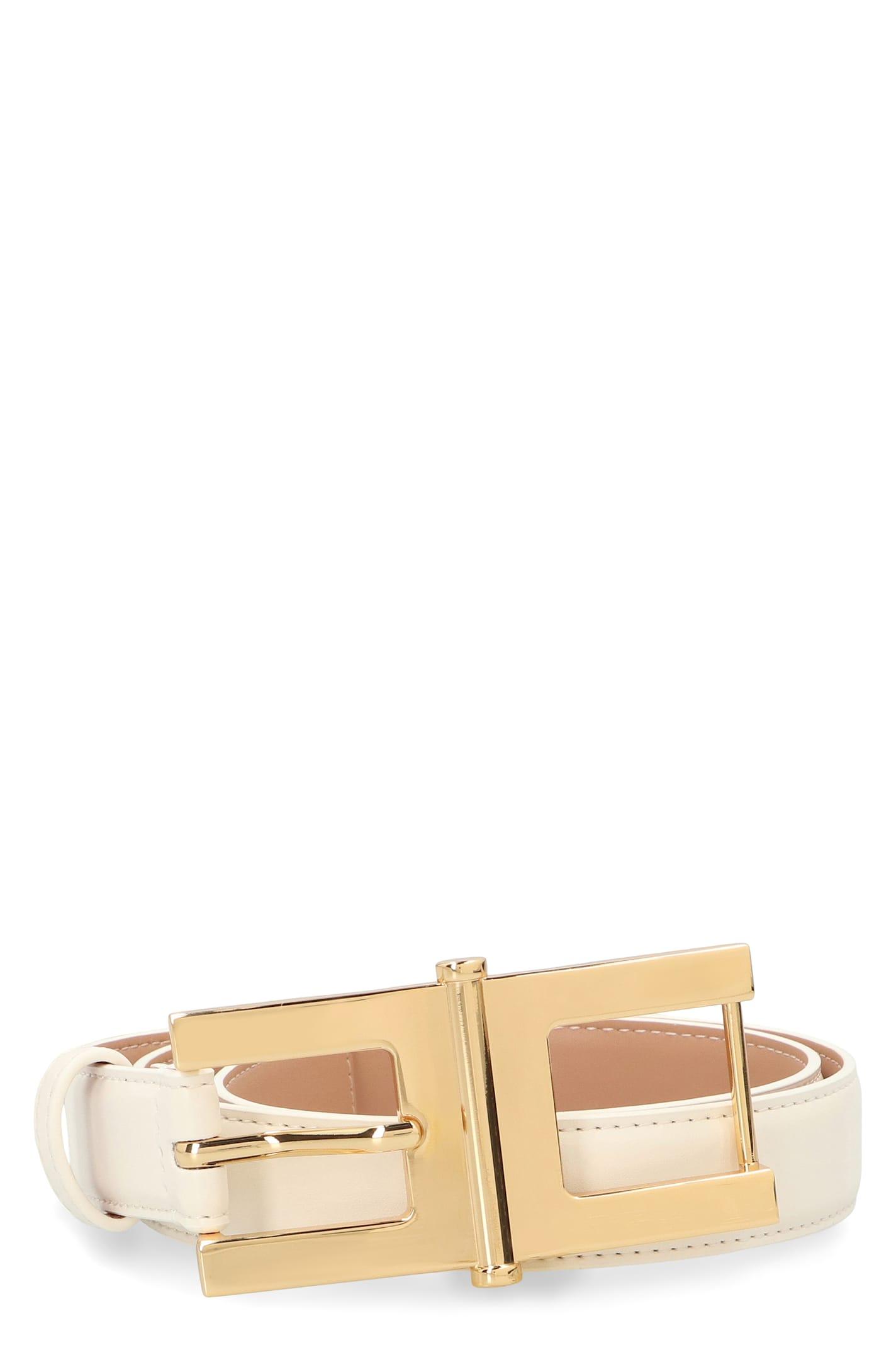 elisabetta franchi belt with logo buckle