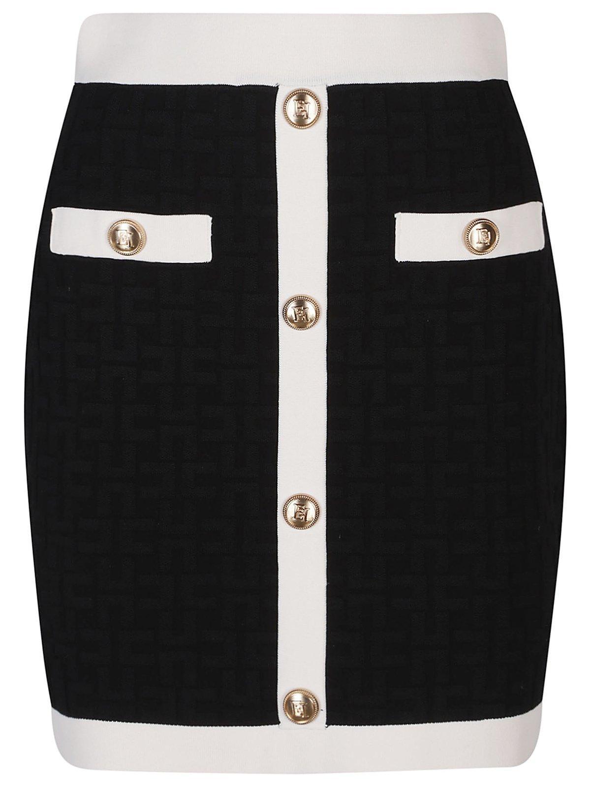 elisabetta franchi bi-color mini skirt