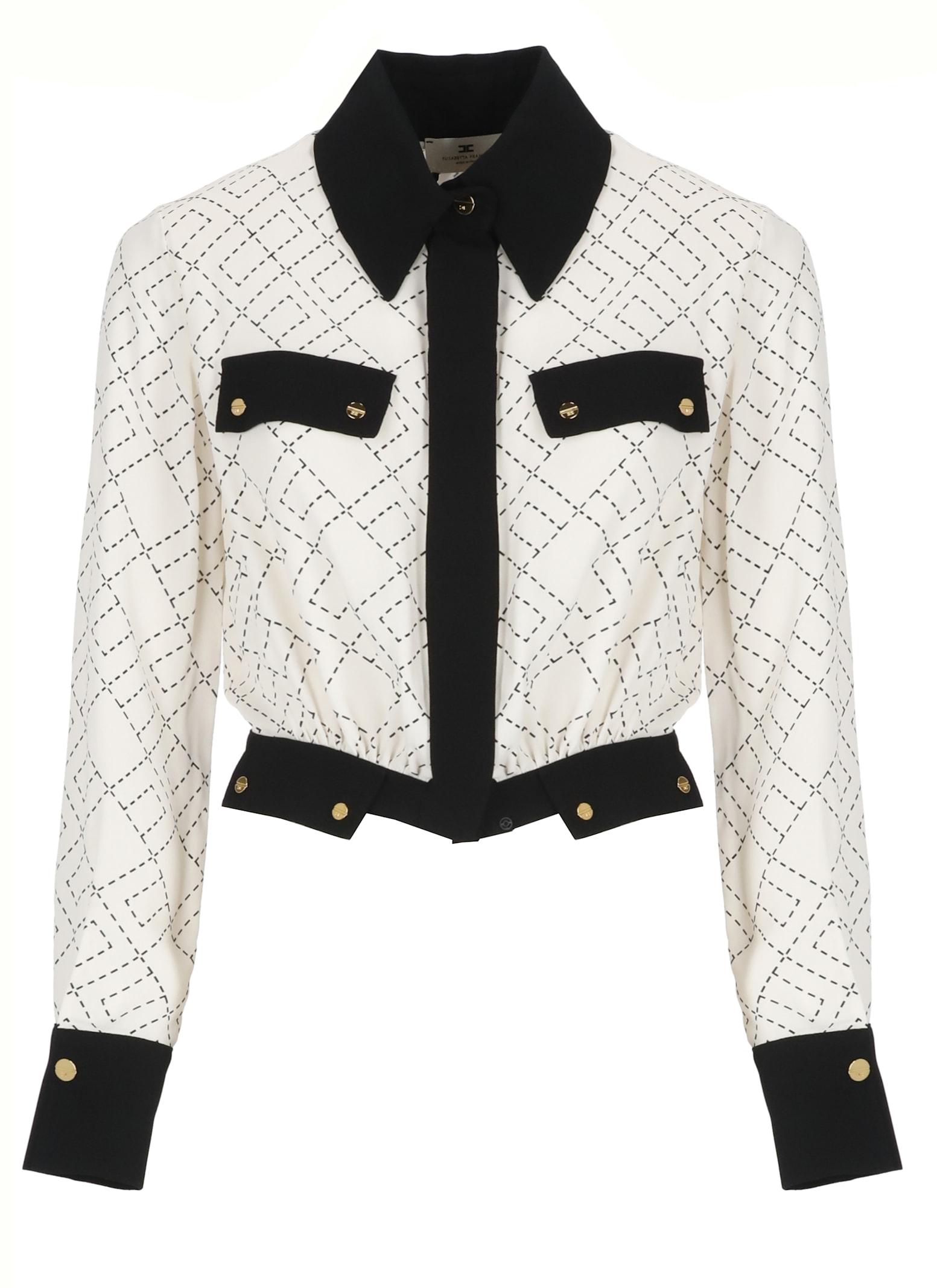 elisabetta franchi bi-color shirt