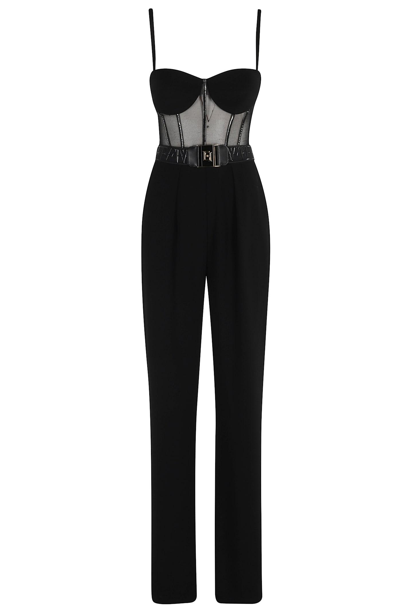 elisabetta franchi black jumpsuit