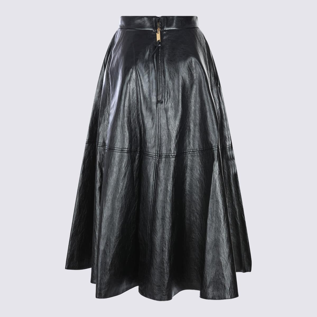 elisabetta franchi black viscose skirt