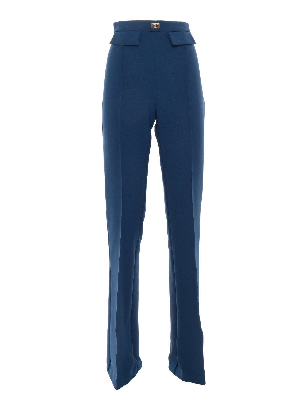 elisabetta franchi blu elegant trousers
