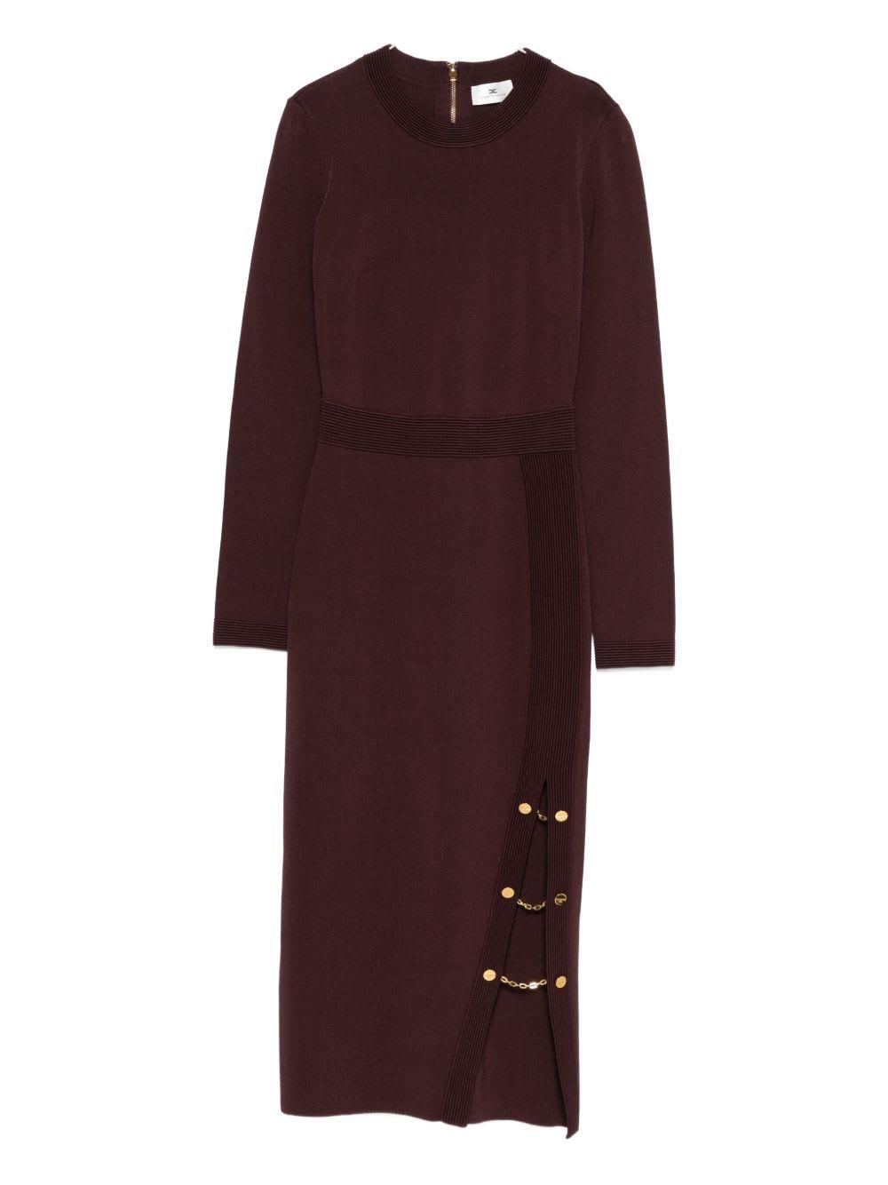elisabetta franchi bordeaux dress