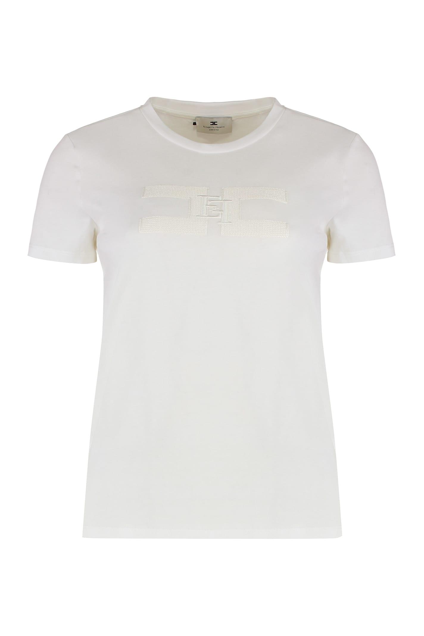 elisabetta franchi cotton crew-neck t-shirt