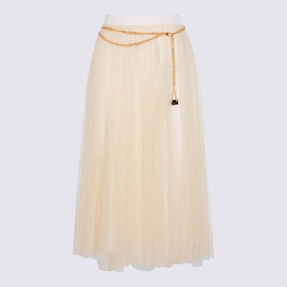 elisabetta franchi cream skirt