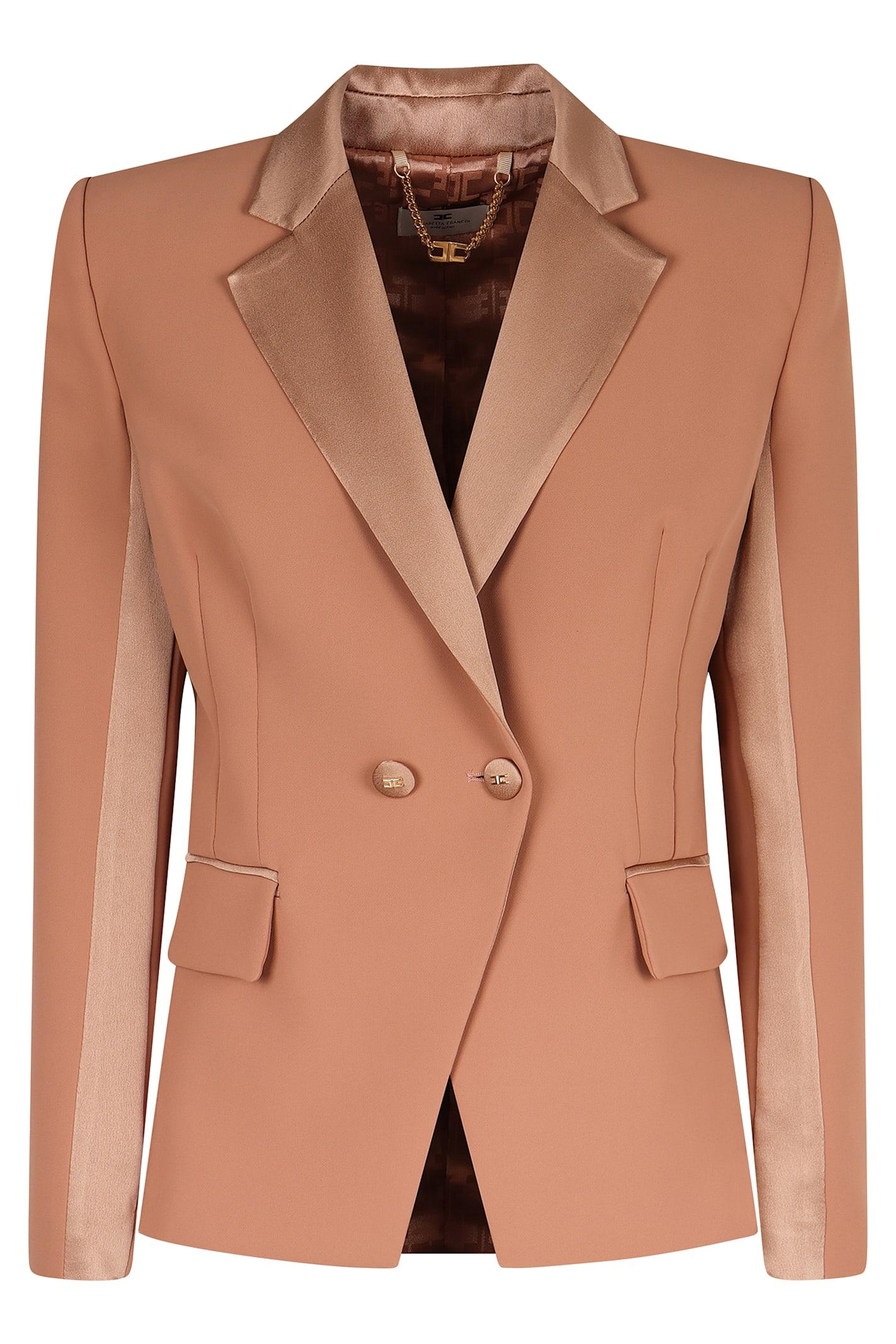 elisabetta franchi crepe blazer