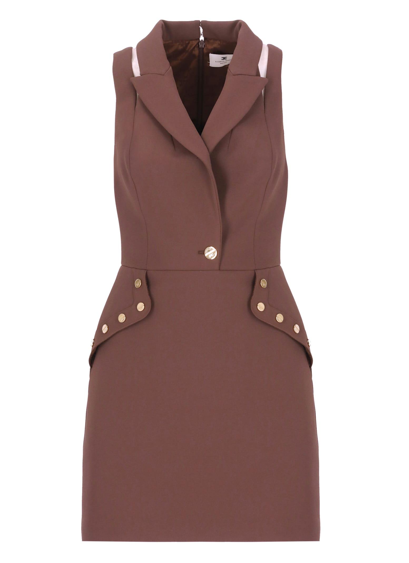 elisabetta franchi crepe dress