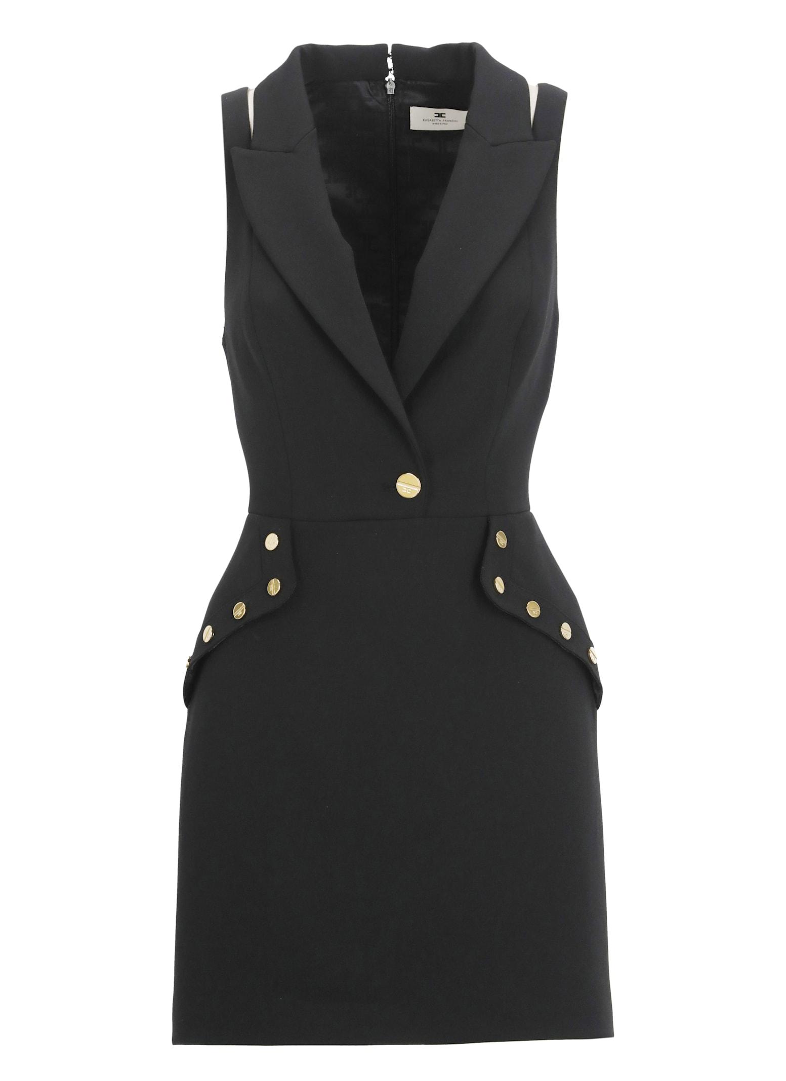 elisabetta franchi crepe dress
