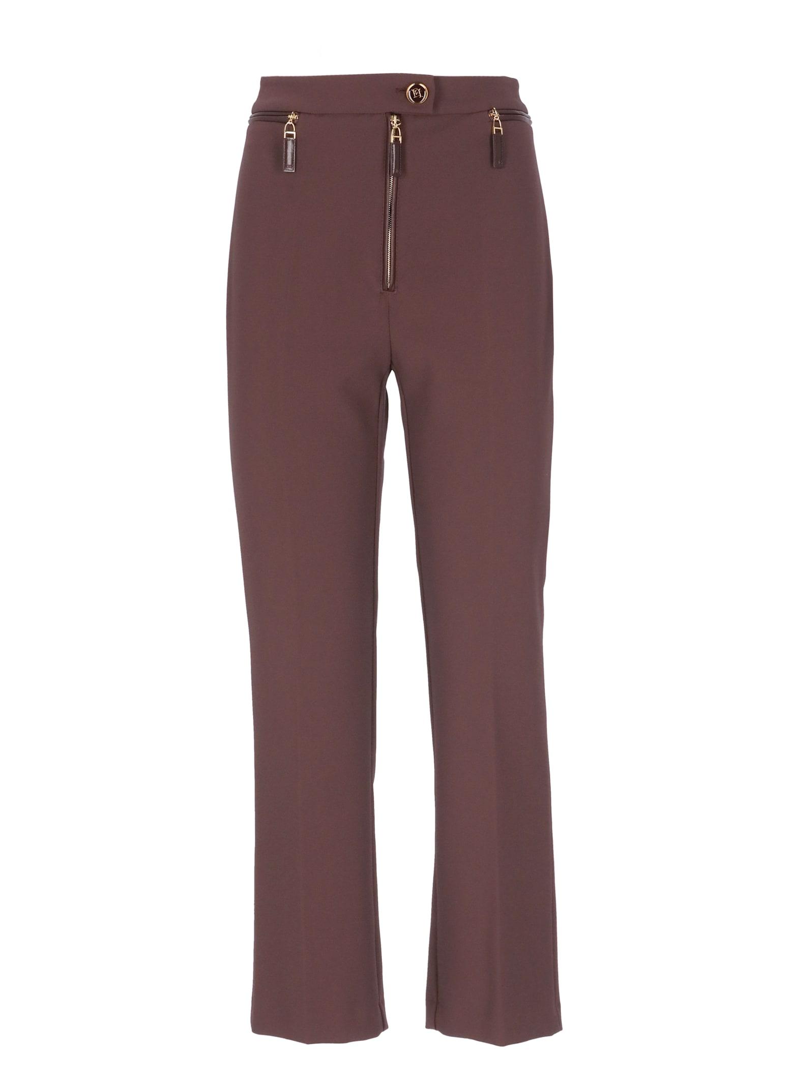 elisabetta franchi crepe pants