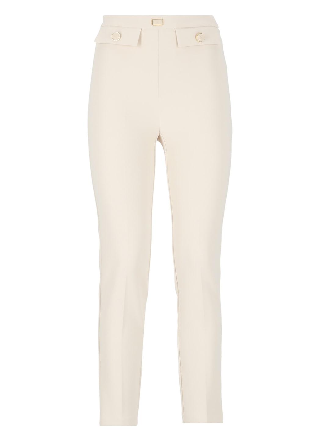 elisabetta franchi crepe trousers
