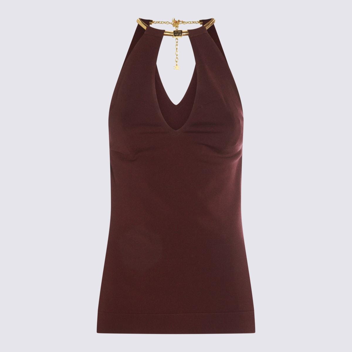 elisabetta franchi dark red top