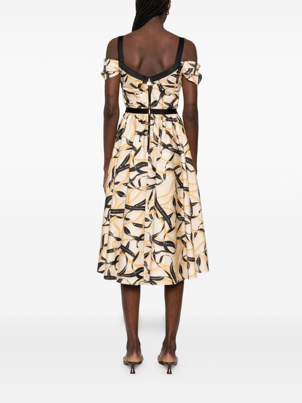 elisabetta franchi dresses beige cotton elastane - women